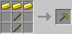 Golden Pickaxe Recipe