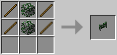 Mossy Cobblestone Fence Gate Recipe